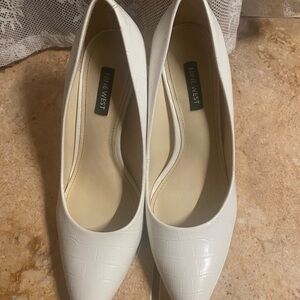 Nine West Women's White Pumps